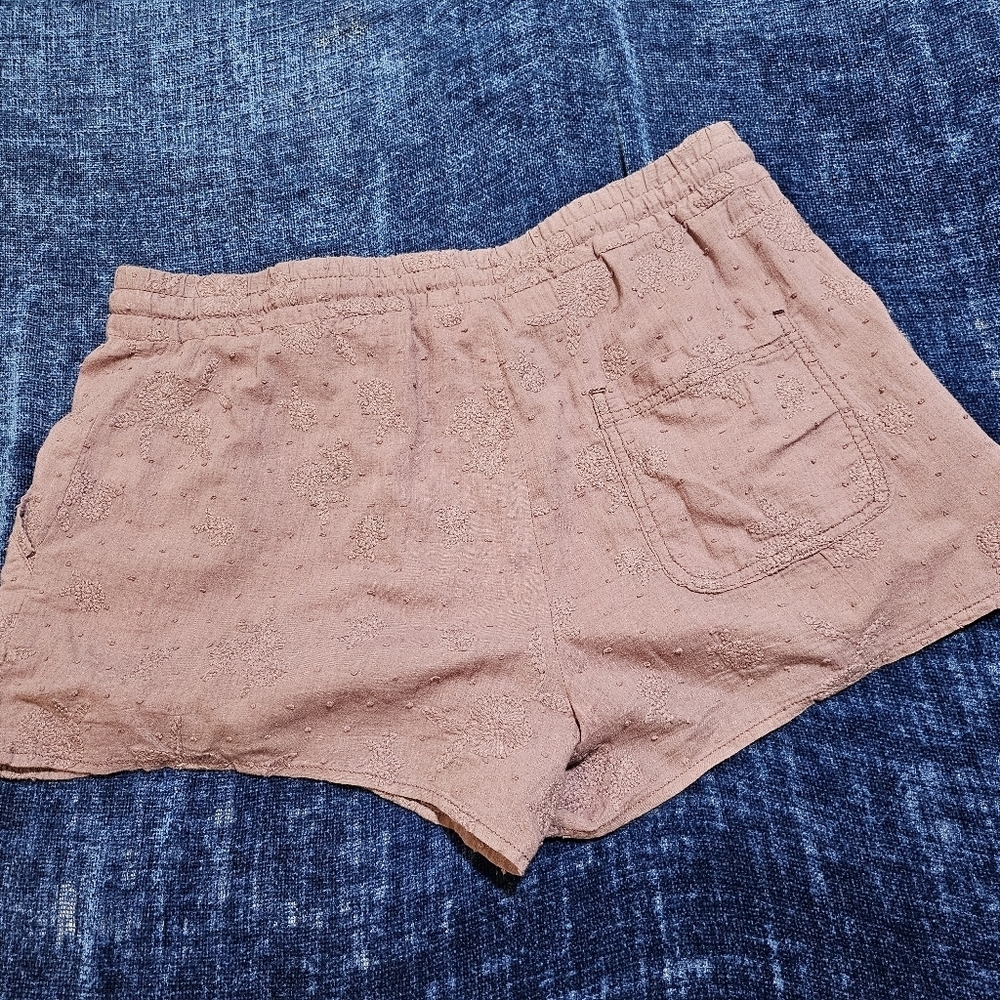 Anthropologie Hei Hei Lilac Purple Embroidered Pull On Shorts Small - Picture 4 of 8